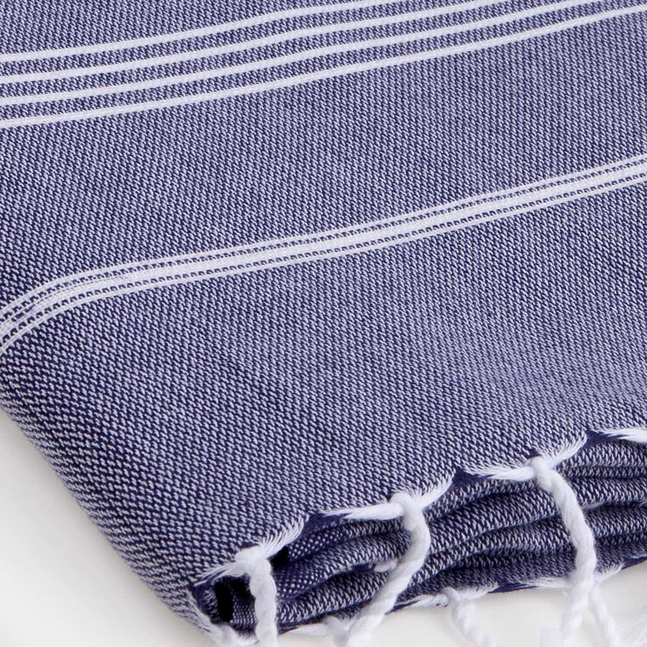 Febronie Fouta Classique Mykonos bleu jean - 100x200 cm