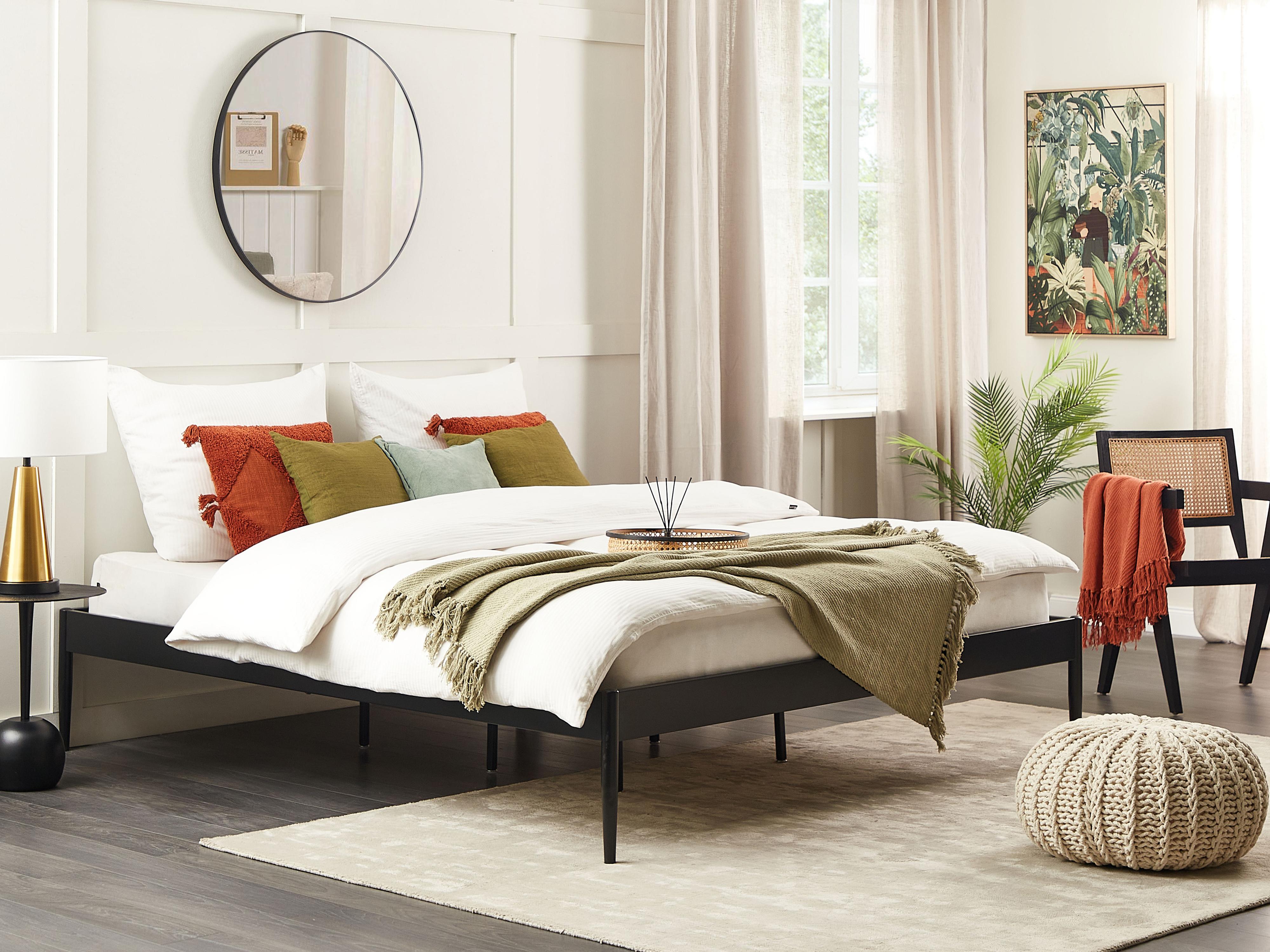 Bed Metaal VAURS 180 x 200 cm Zwart
