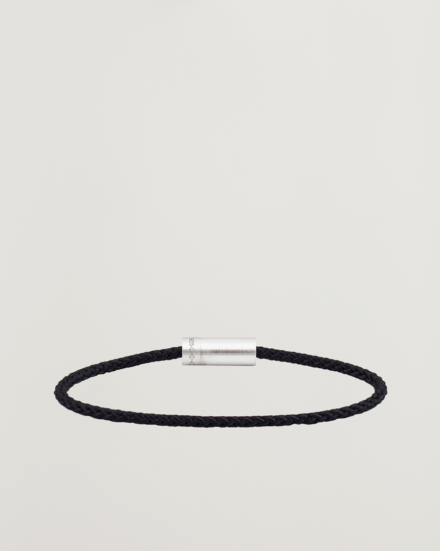 LE GRAMME Nato Cable Brushed Bracelet Black/Sterling Silver 7g