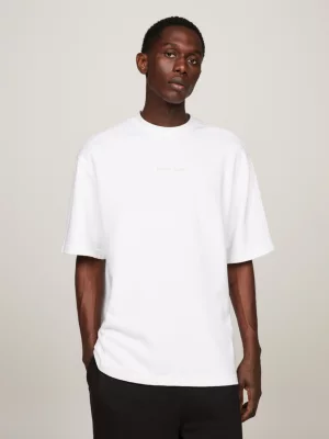 Camiseta clássica oversized de tecido atoalhado
