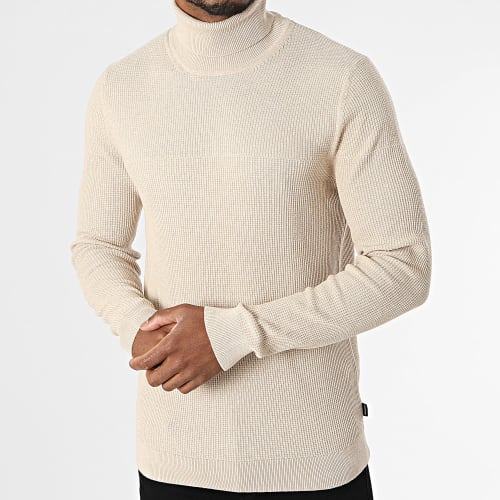 Pull Col Roulé Arthur Beige