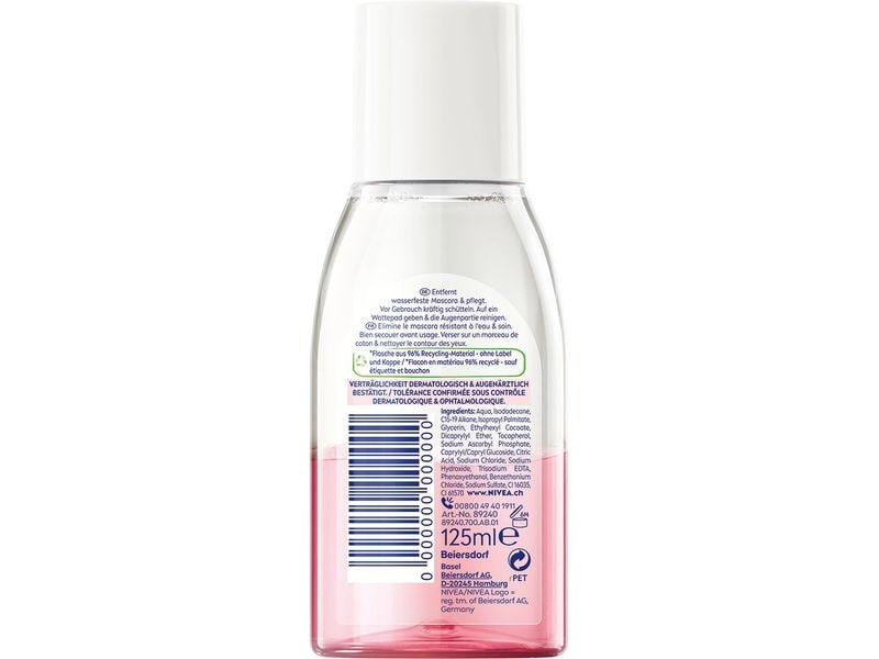NIVEA Augen Make-up Entferner 125 ml Augen Make-up-Entferner reinigt gründlich und sanft