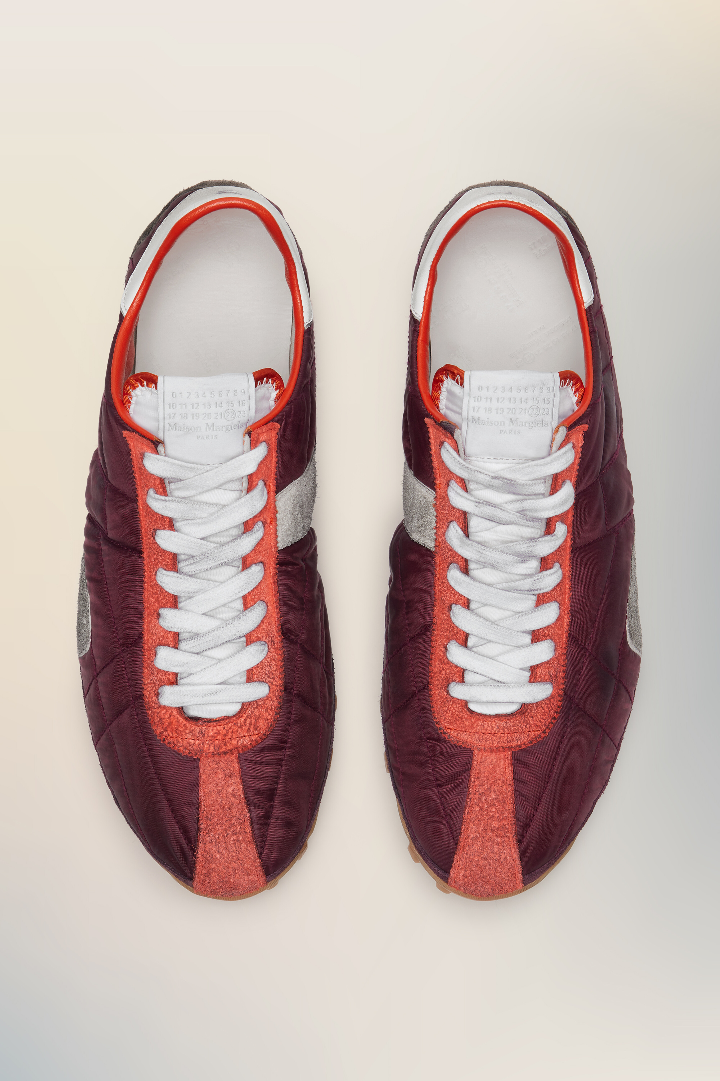 Sprinters gris pour homme Rouge et blanc