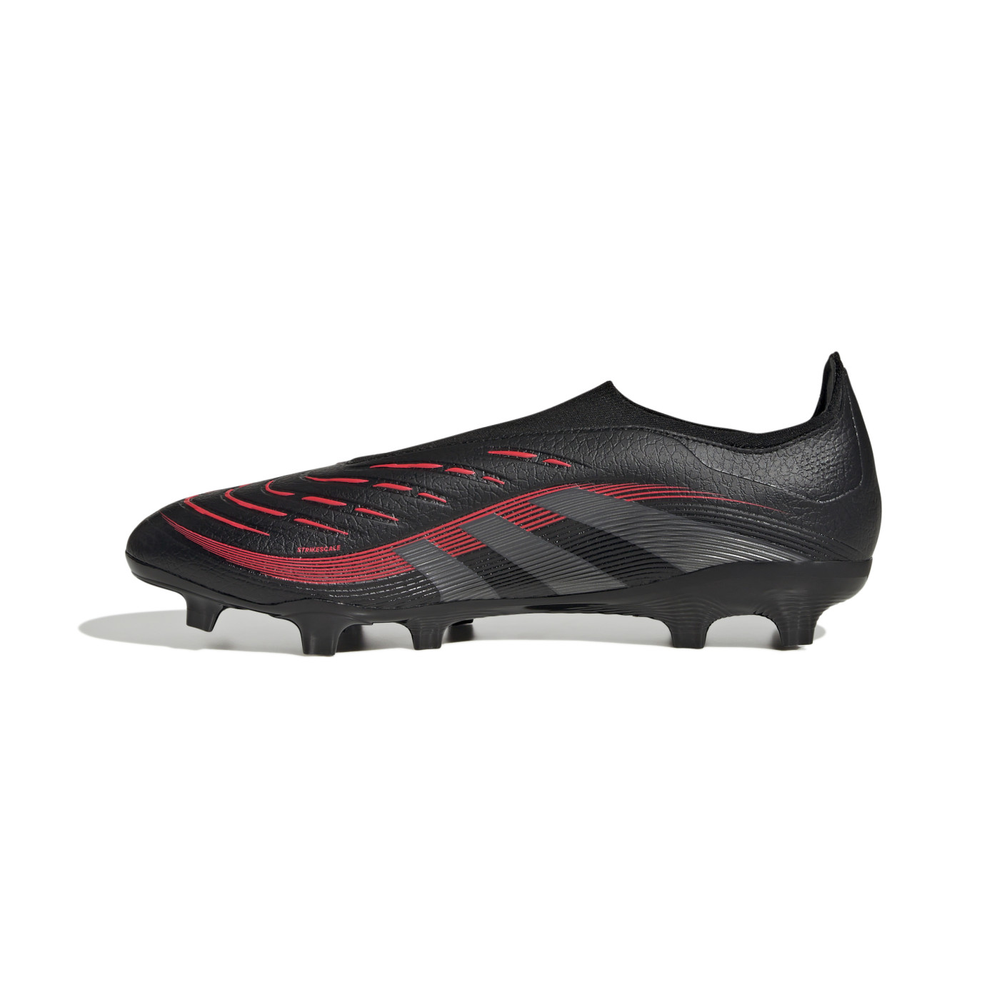 Adidas Predator League Veterloze Gras / Kunstgras Voetbalschoenen (MG) Zwart Grijs Rood