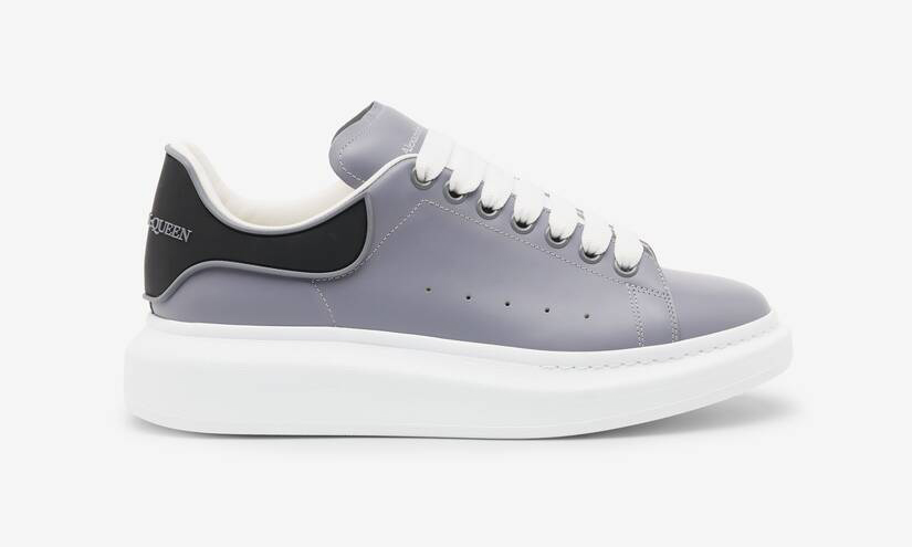 Alexander McQueen Men's Oversized Sneaker in Gun Grey