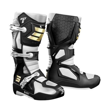 Bottes cross Shot RACE 6 2024 - Noir / Blanc