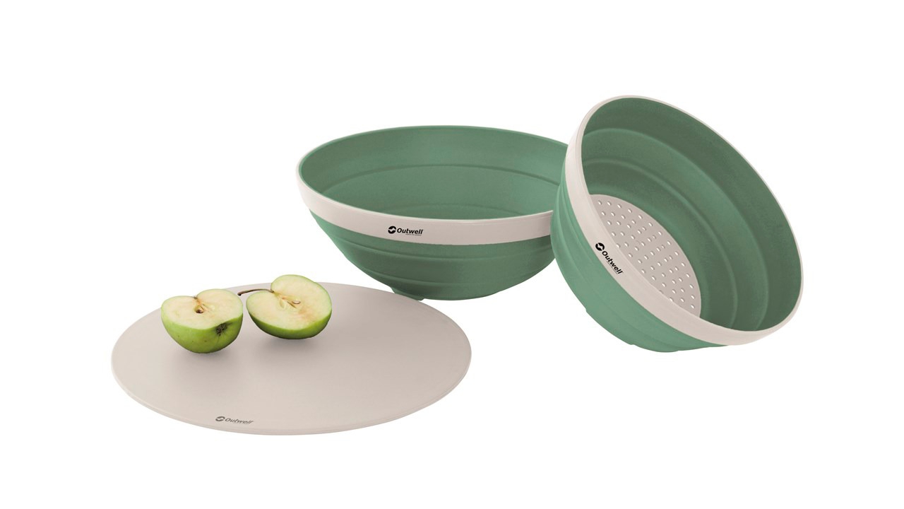 Outwell Collaps Schüssel und Sieb Set 3 teilig shadow green