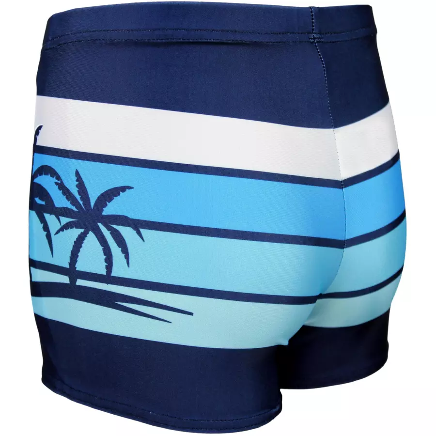 Aquarti Jungen Badehose Gestreift mit Motiven türkisblau