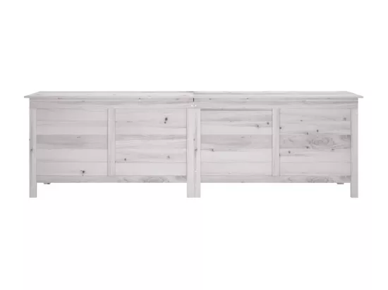 Boîte de rangement de jardin blanc bois massif de sapin