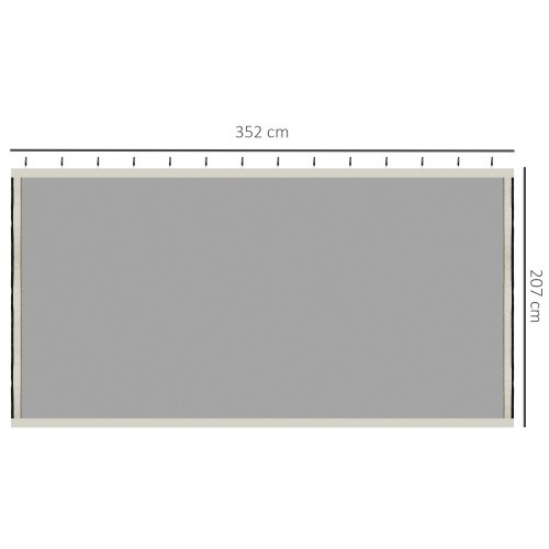 Painéis laterais pretos para tenda de jardim