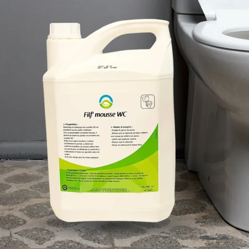 FILFA FRANCE - Nettoyant, détartrant wc mousse - Parfum fresh oxygen - 5L