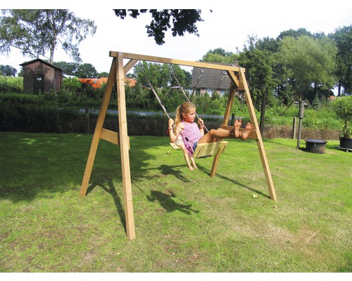 Dubbele schommel axi Schommel hout bruin