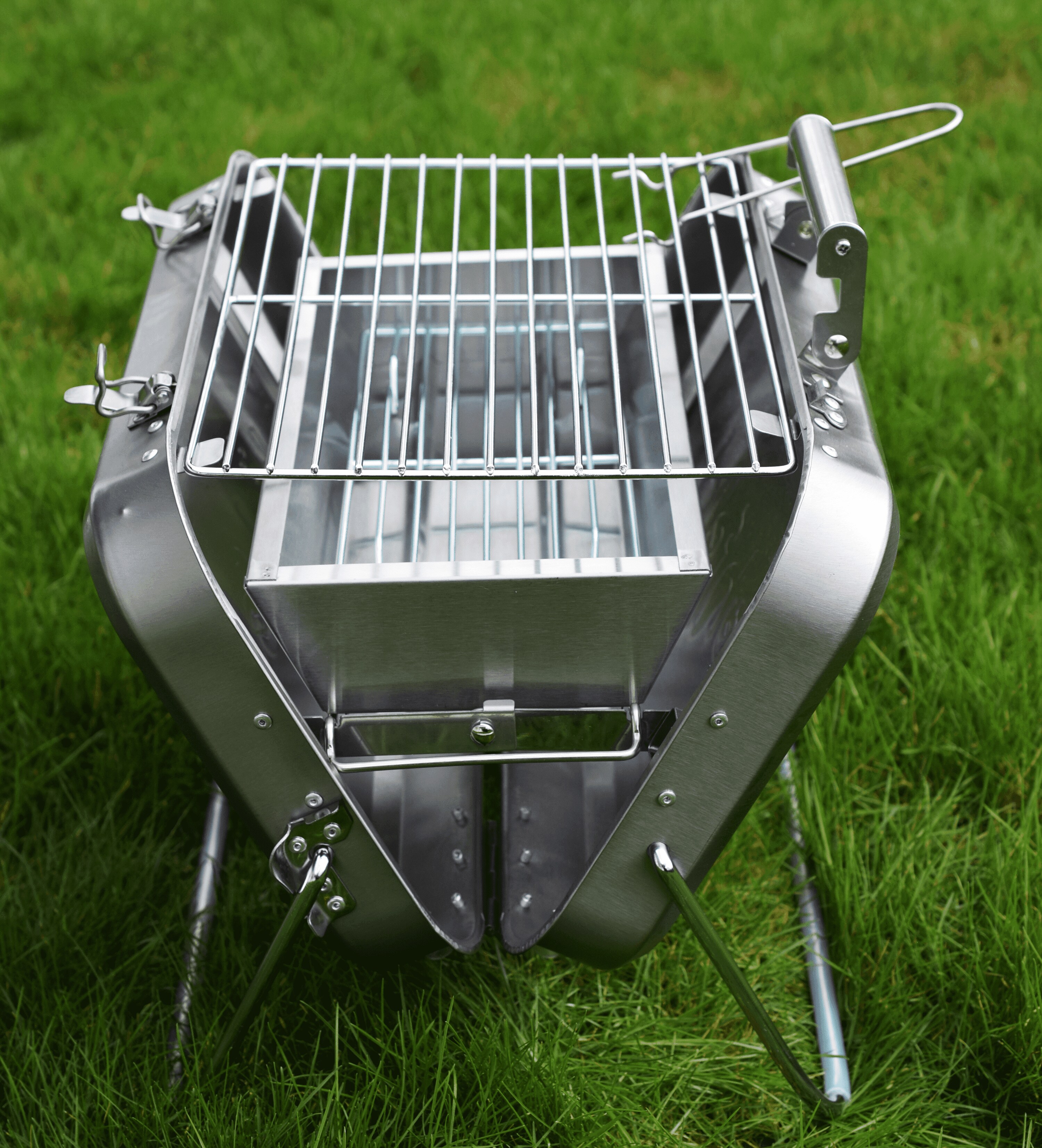 highfeld® Holzkohlegrill Tragbarer Koffergrill Klappgrill Tischgrill Picknickgrill