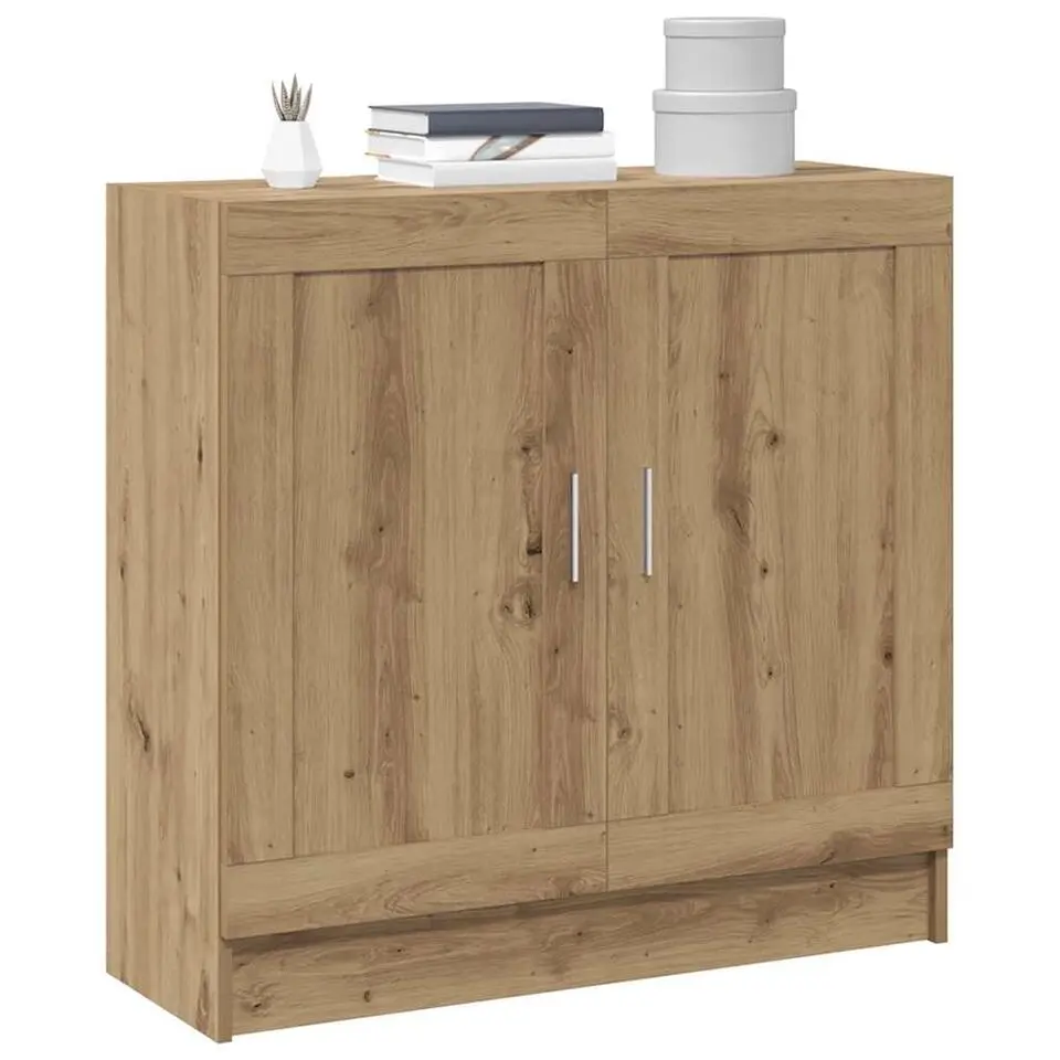 vidaXL - 2-laags Dressoir met 2 deuren - Artisanaal eiken - 82.5x30.5x80 cm