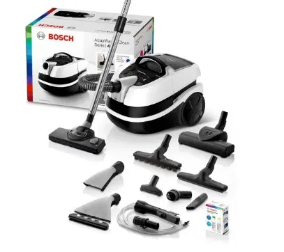 Bosch Serie | 4 AquaWash&Clean BWD421PRO - Støvsuger - beholder - pose / uden pose - hvid/sort