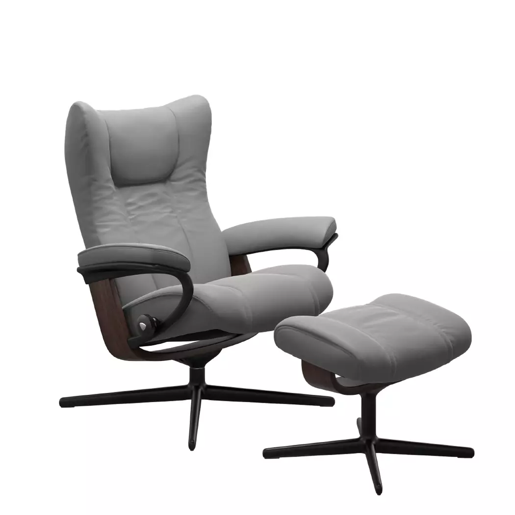Sessel mit Hocker Wing Cross