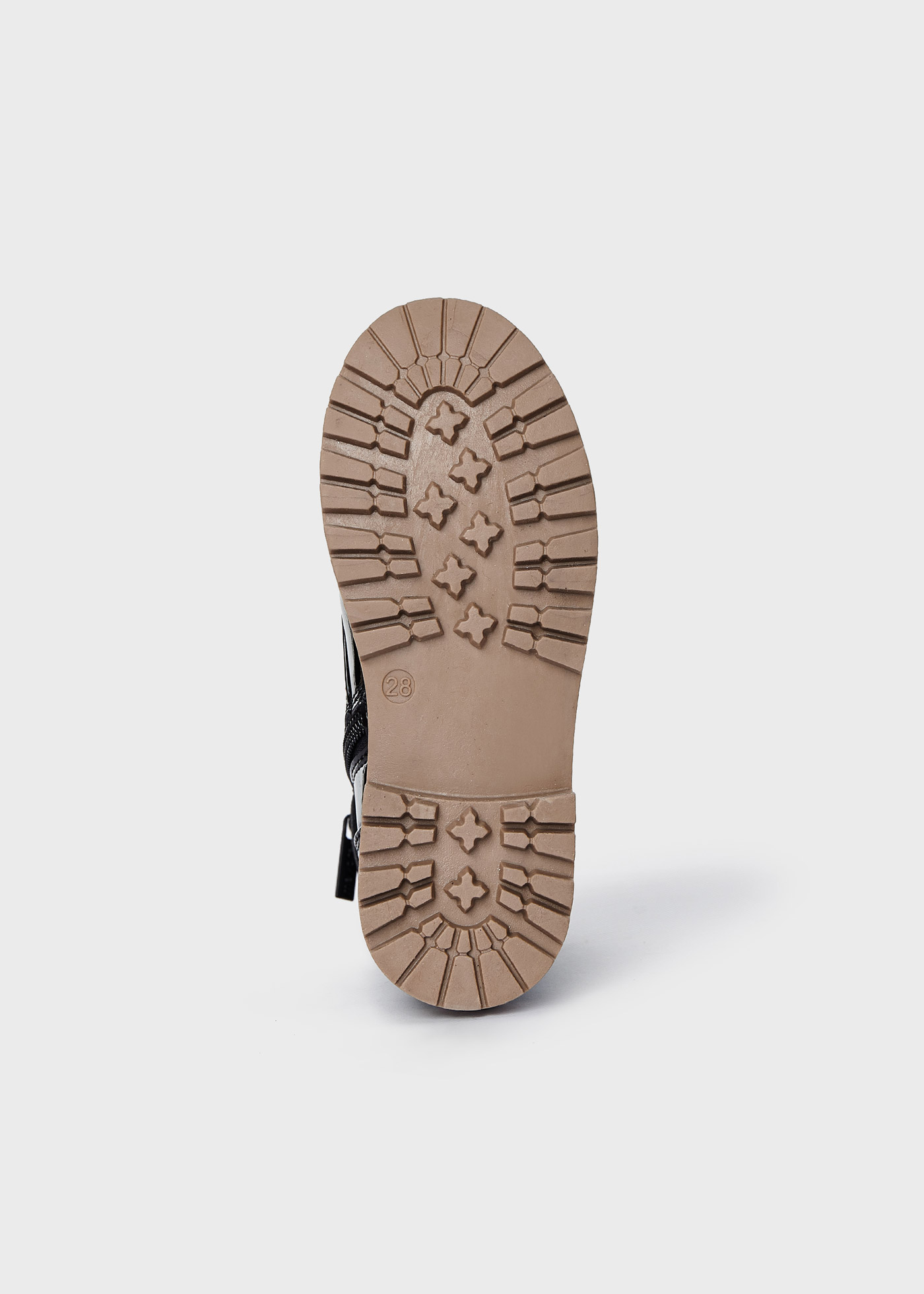 Botas de couro envernizado estilo motociclista para meninas