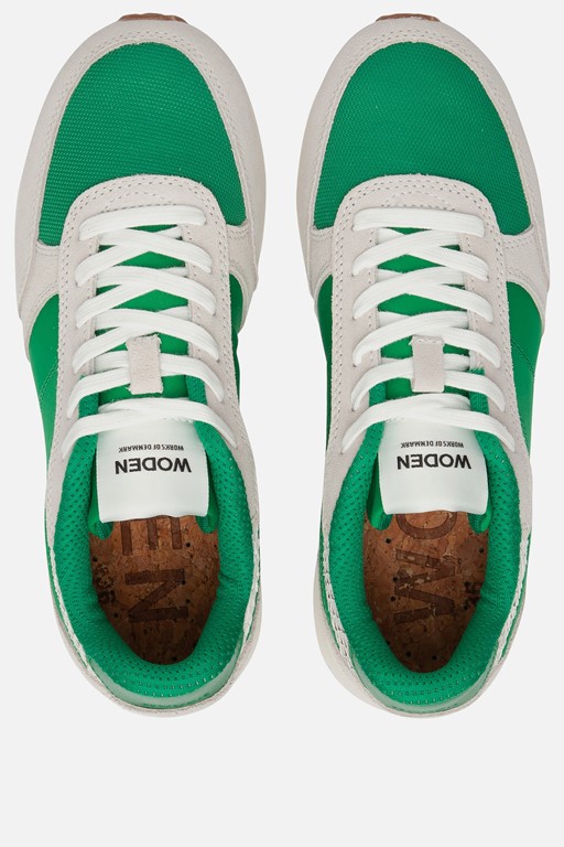 Woden Ronja Sneakers groen Textiel