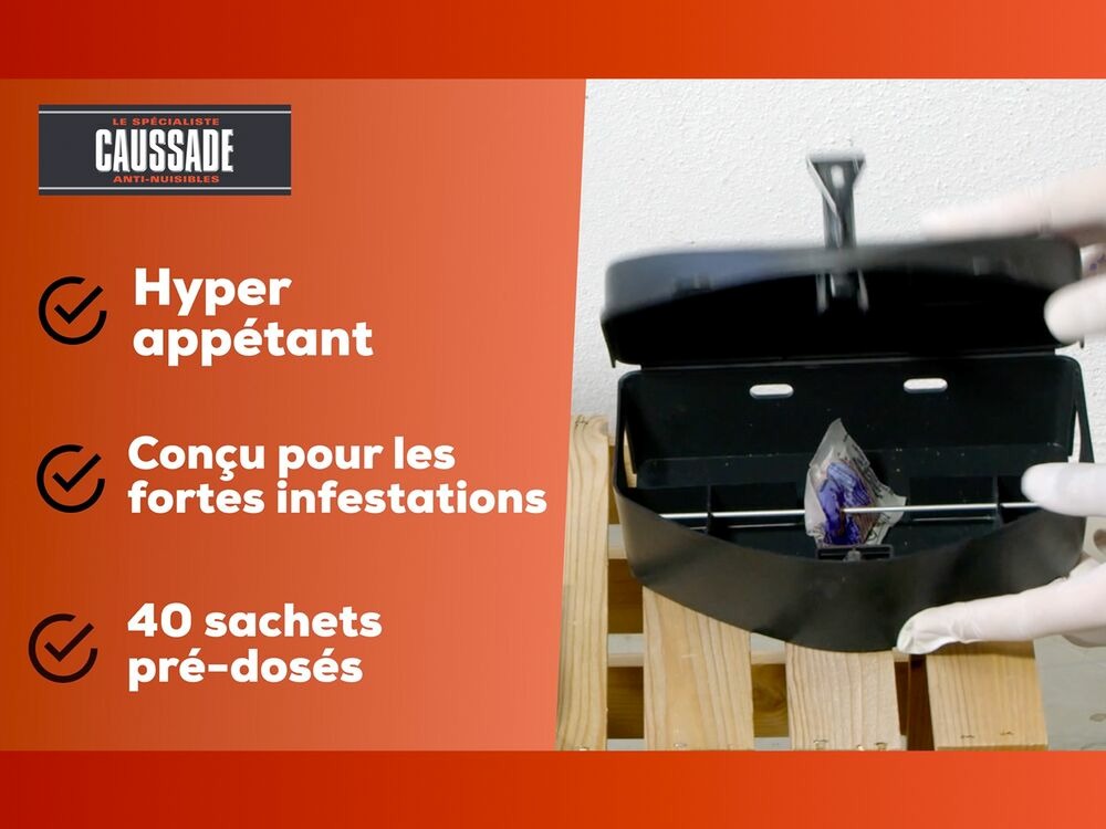 Carpt400 raticide canadien forte infestation appât prêt à l'emploi nou