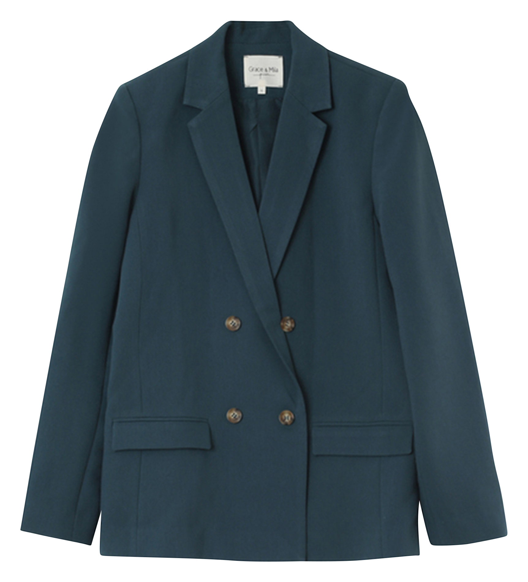 NOIX - Blazer droit à double boutonnage| Vert