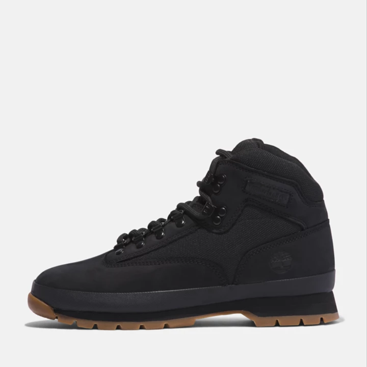 Bota Euro Hiker Masculina em Preto Monocromático