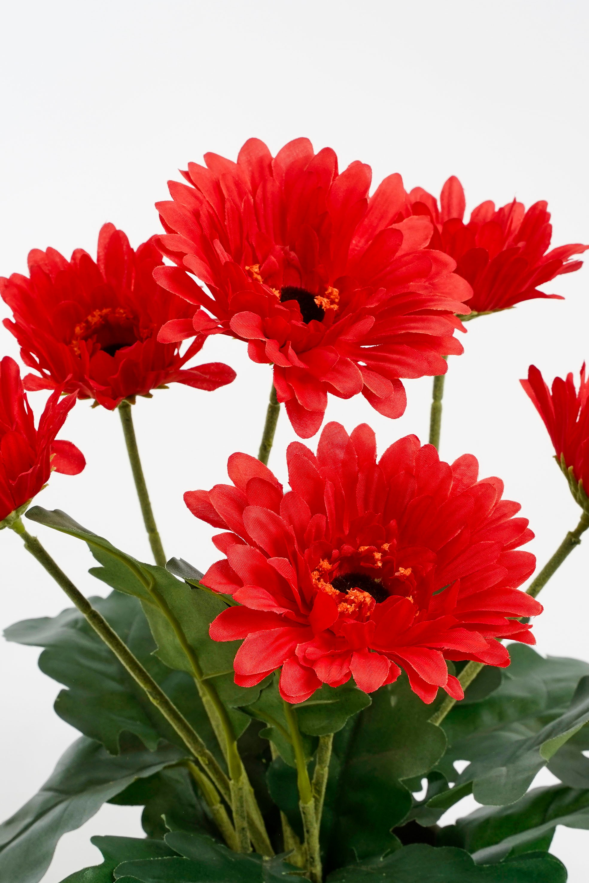 Mica decorations - gerbera artificielle rouge en pot h35