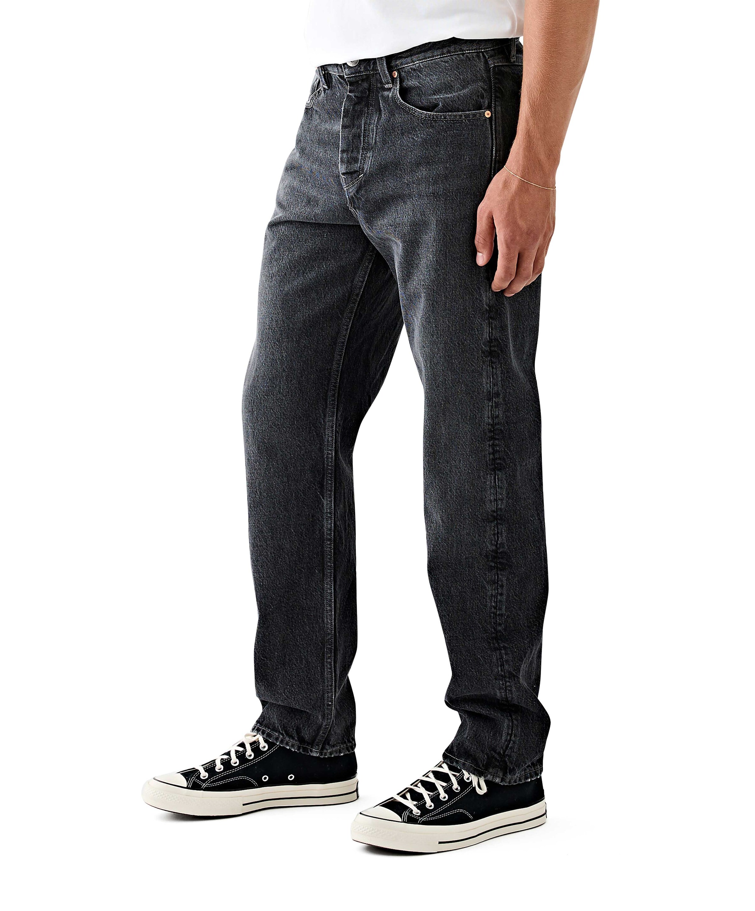 Tenue. straight heren jeans grijs
