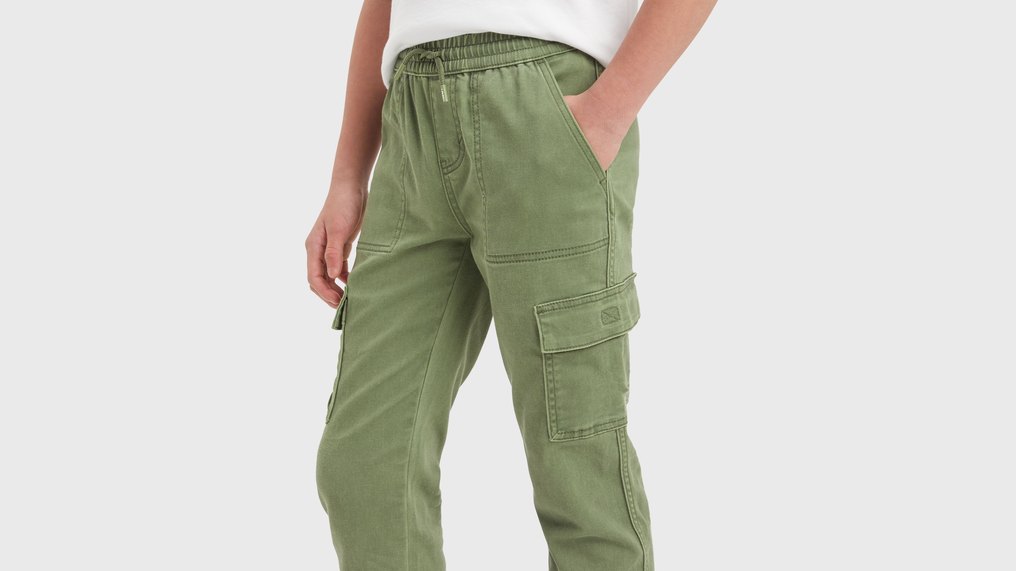 Ado cargo jogger cargo Relaxed Dobby - Olivine - Vert