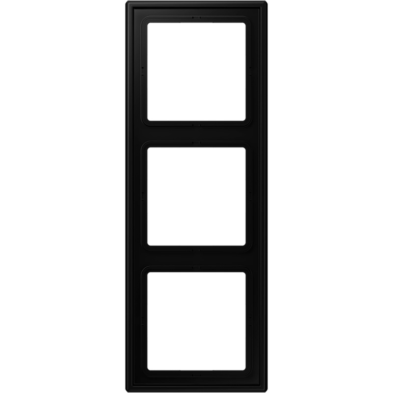 Jung LS990 Afdekraam 3-voudig Mat zwart