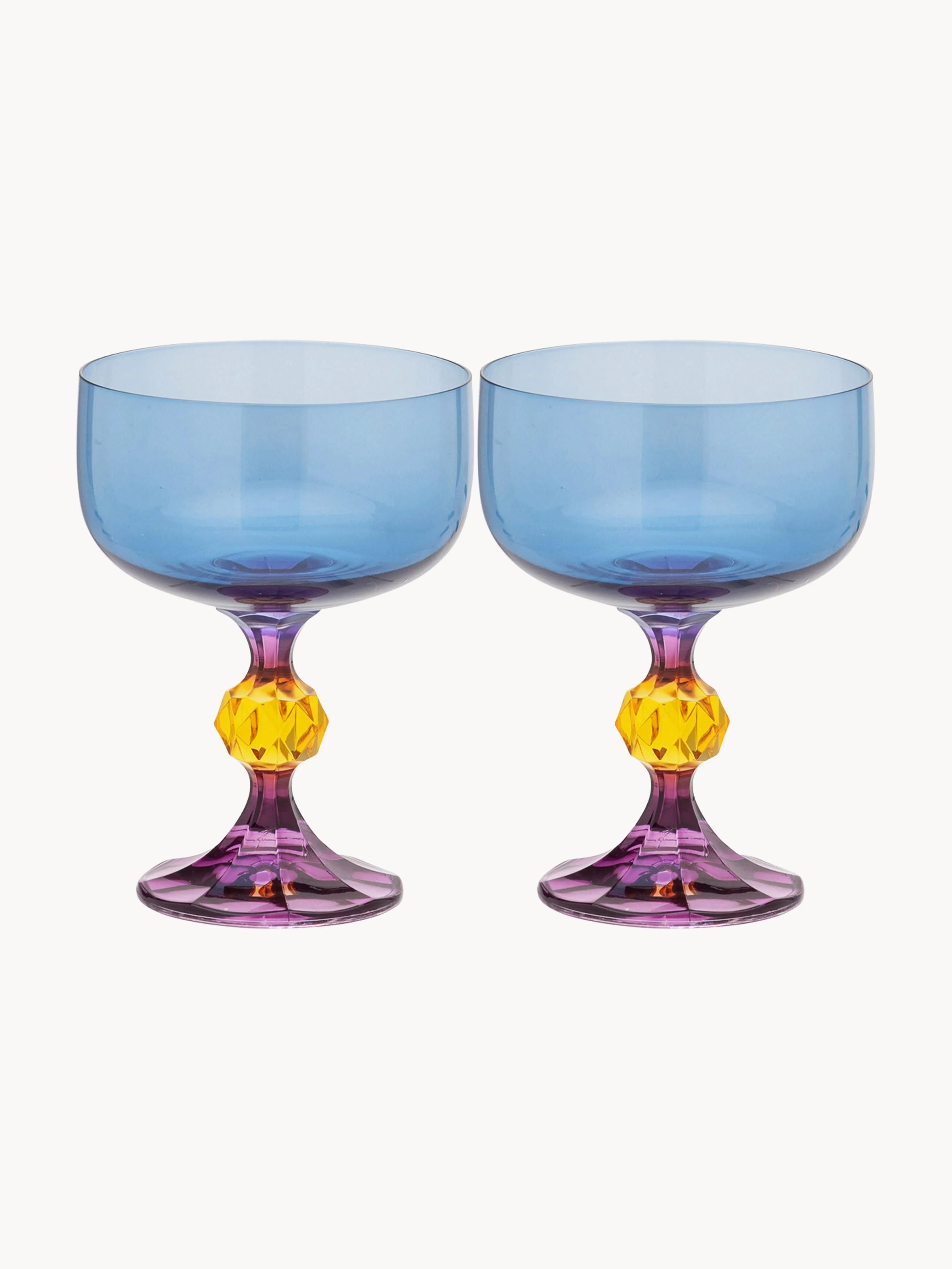 Kristalglazen cocktailglazen Paradise, 2-delig