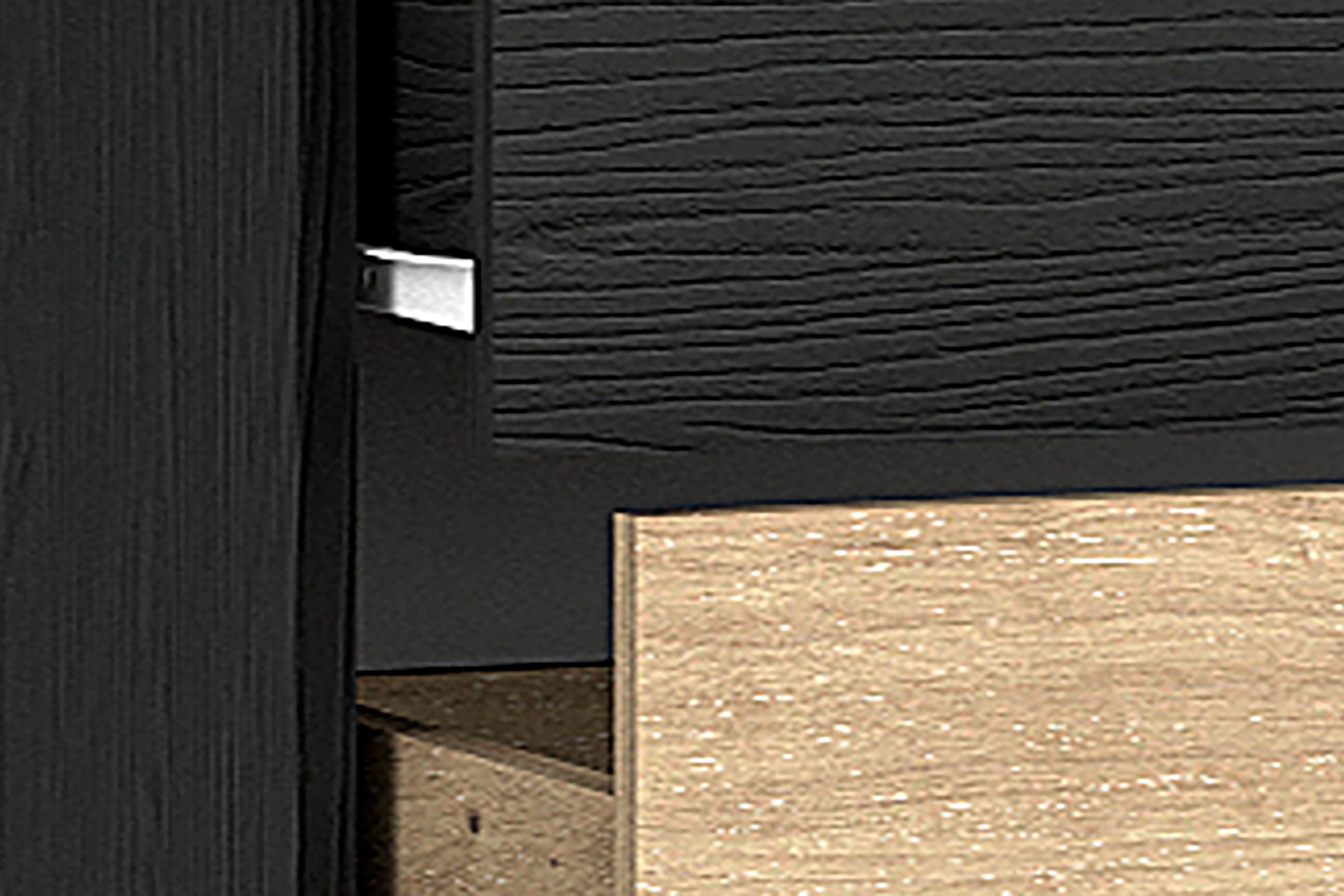 byLIVING Schubkastenkommode »Rimini« Melamin Eiche schwarz und Artisan Eiche, 3 Schubkästen, Breite 80 cm