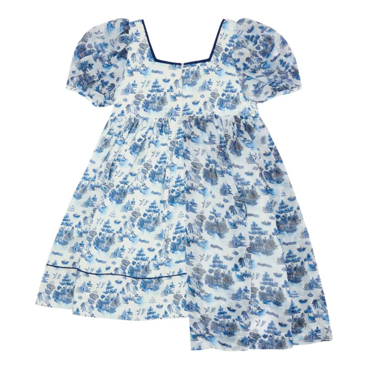 The Middle Daughter Robe Asymétrique Fleurie | Bleu