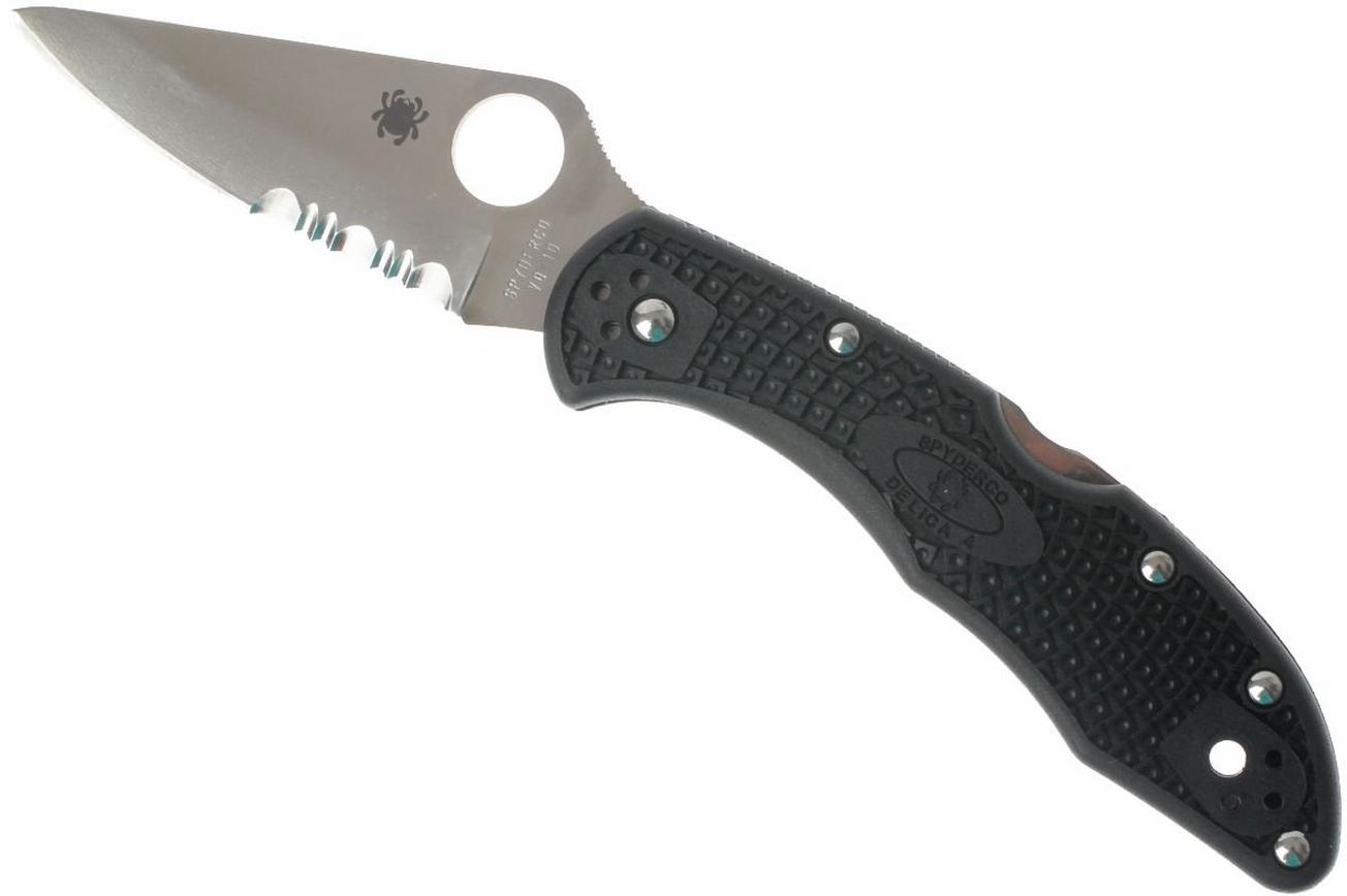 Spyderco Delica 4 C11PSBK partly serrated zakmes