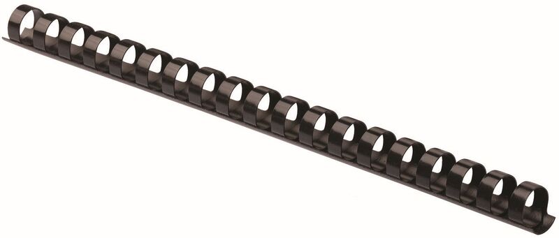 Fellowes Plastikbinderücken, A4, 12 mm, schwarz, 25 Stück