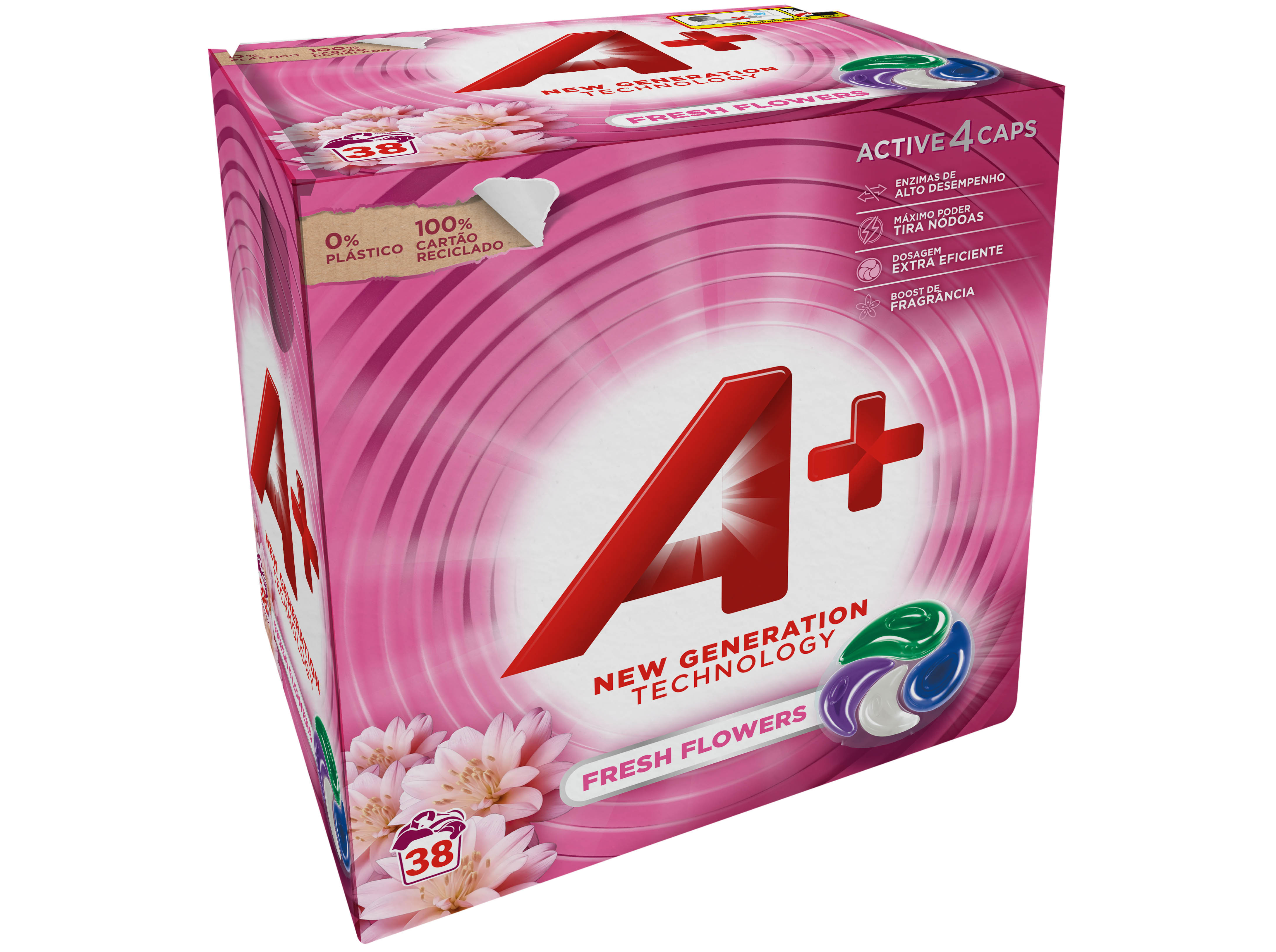 DETERGENTE ARIEL MÁQUINA ROUPA CÁPSULAS 4 EM 1 SENSAÇÕES 38 DOSES