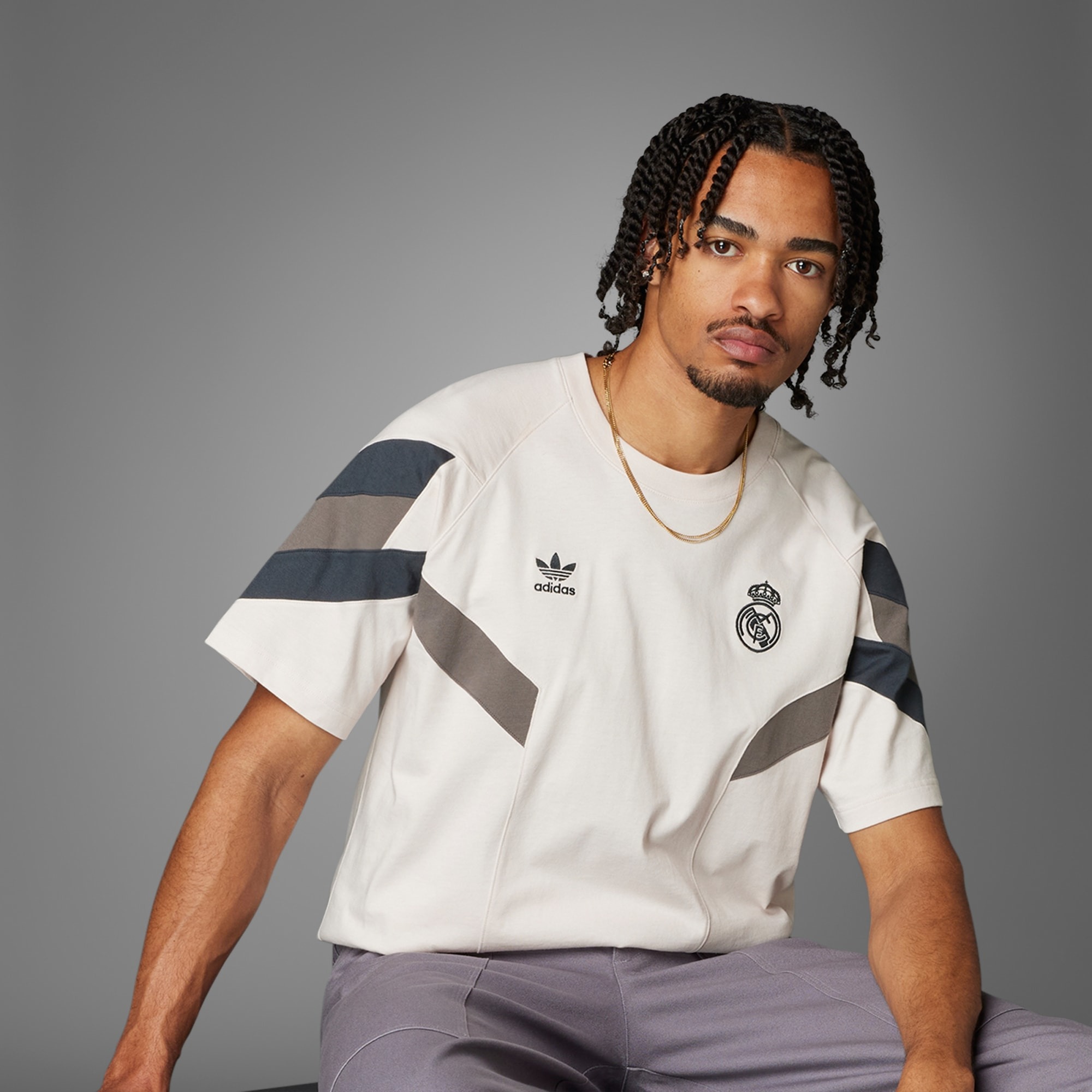 Real Madrid Originals Tee Herre Putty Mauve/Grey