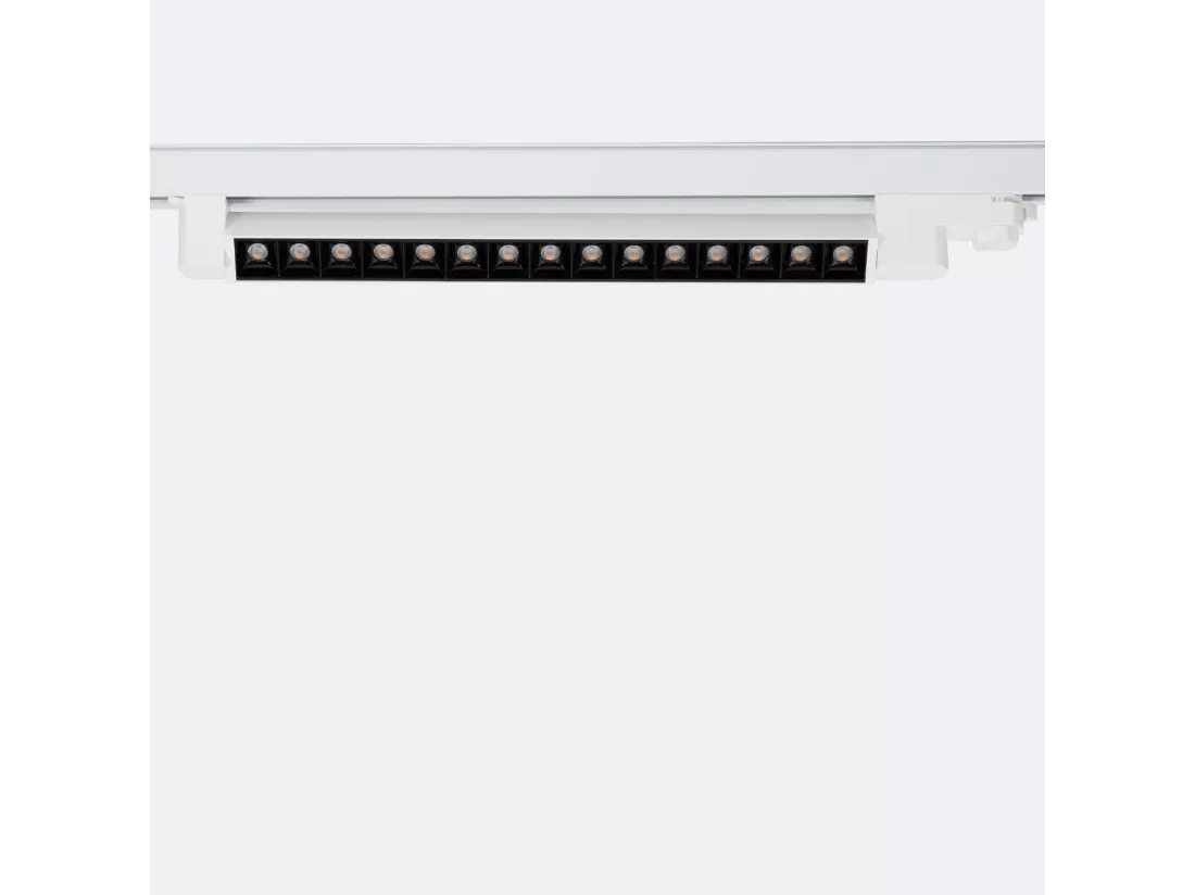 Spot Linéaire LED sur Rail Triphasé 15W UGR13 3000K Blanc