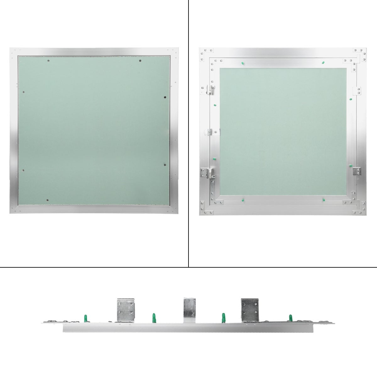 ECD Duitsland Toegangspaneel/Toegangsdeur met gipsplaatinzetstuk 500x500mm, 12,5mm gipsplaat, Aluminium frame, Toegangsdeur/Onderhoudsluik/Reinigingsluik/Onderhoudsopening, Geschikt voor vochtige ruimtes, Gipsplaatconstructie