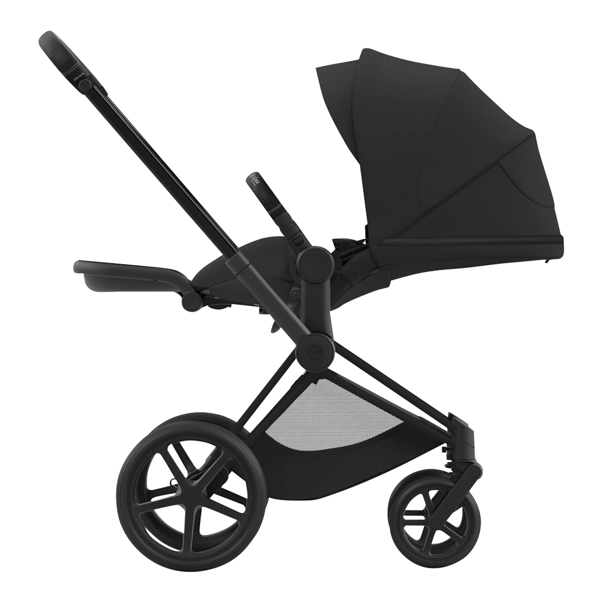 Cybex - PLATINUM Kombikinderwagen PRIAM Trio-Set inkl. Babyschale Cloud T i-Size matt black / sepia black