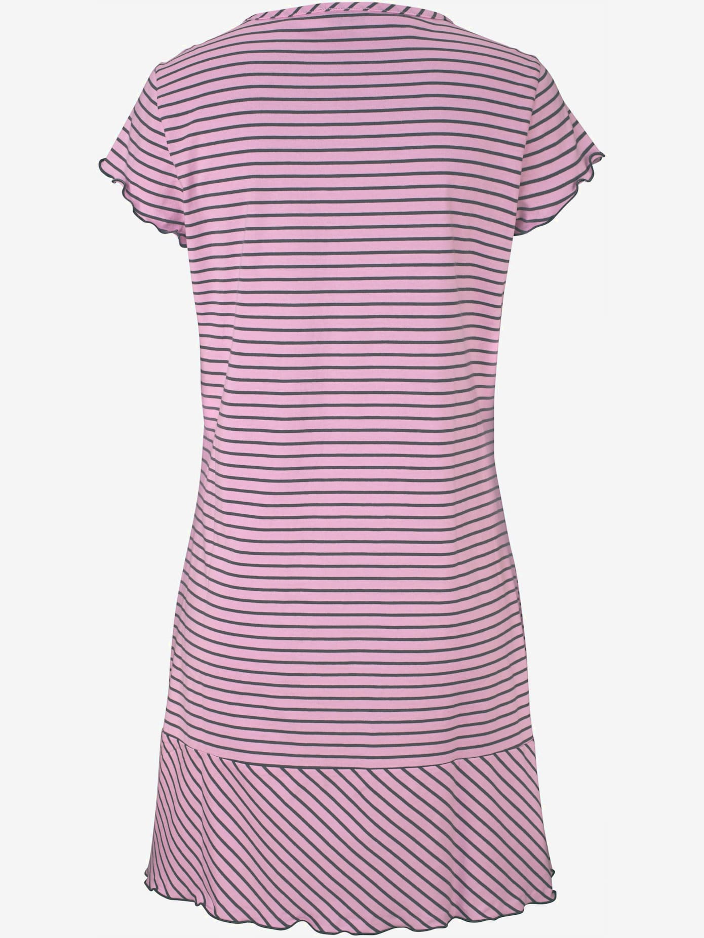 Chemise de nuit coupe courte et rayures tendance