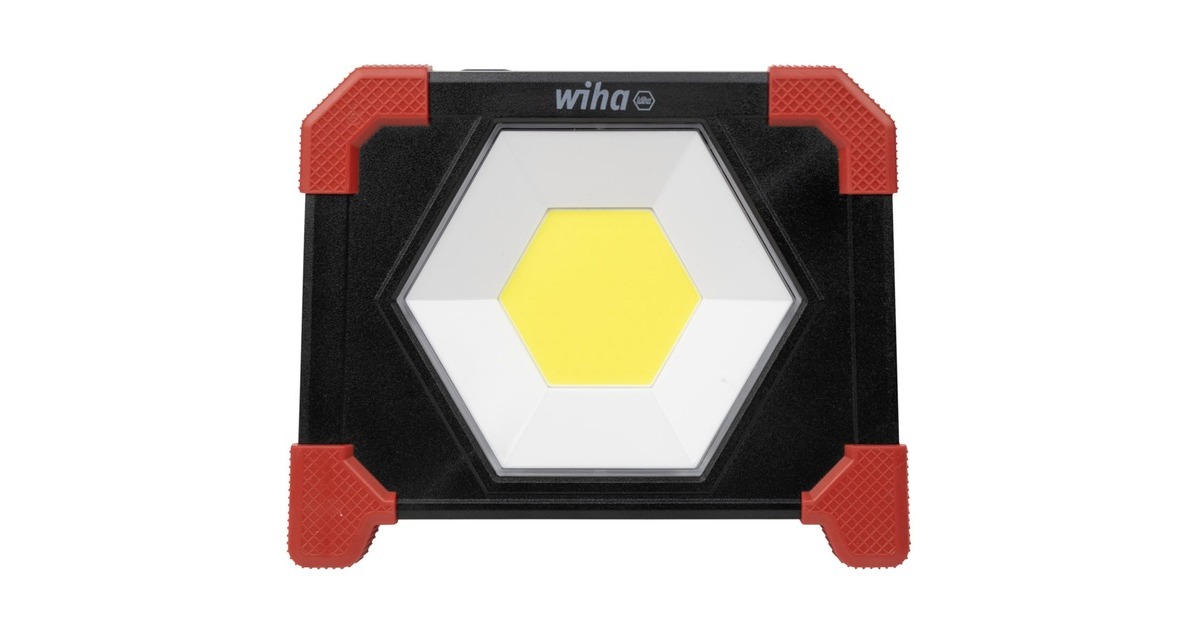 WihaAccubouwlamp 30W  (Zwart/rood, 750-3.000 lm)
