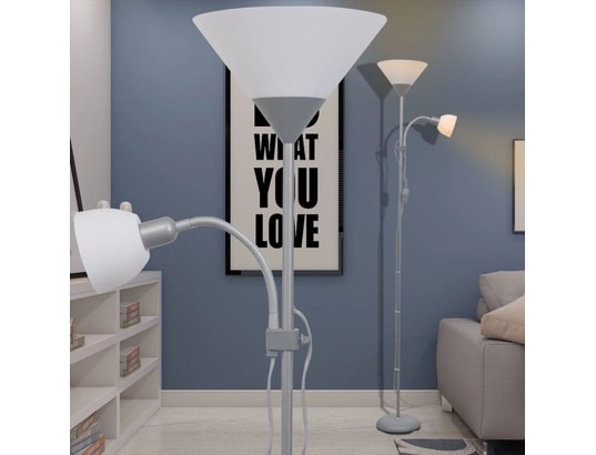 VIDAXL - Lampadaire salon Lampadaire gris