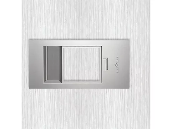 Bloc-porte Miro avec poignée Exclusive grise, H.204 x l.93 cm, aspect chêne blanc
