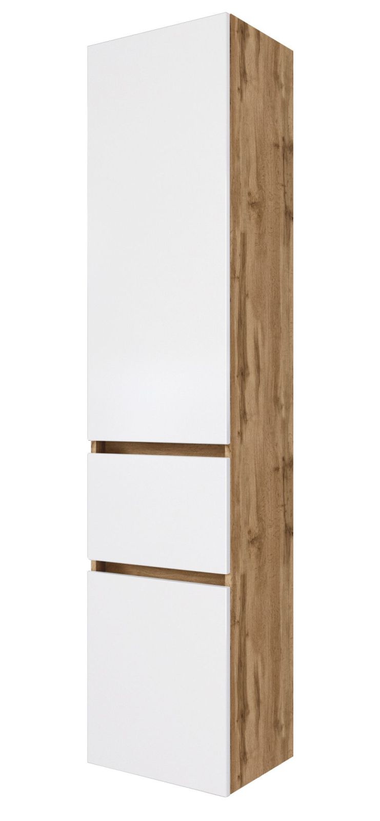Seitenschrank LUCCA/KOPENHAGEN - weiß matt-Wotan Eiche - 40 cm