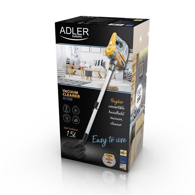 Adler påslös handdammsugare