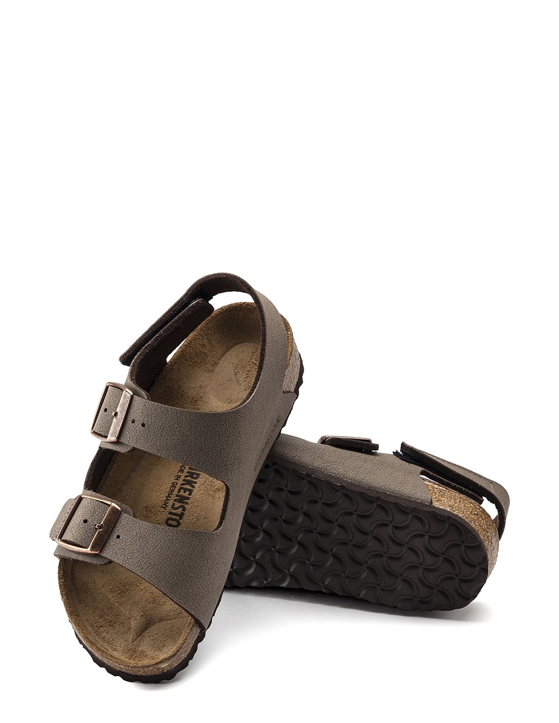 birkenstock sandales enfant milano cuir mocha marron