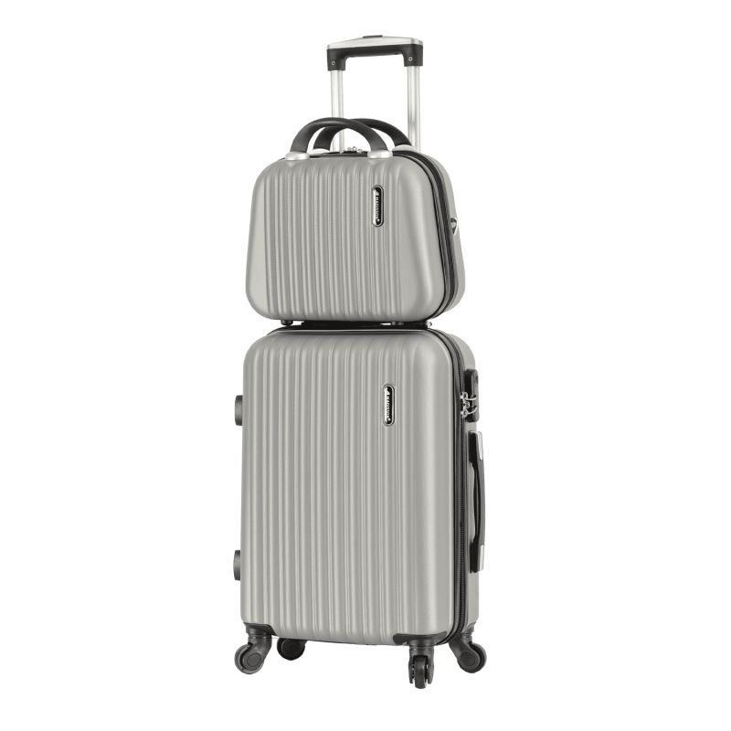 Lot valise cabine + vanity rigides 32402 Silver