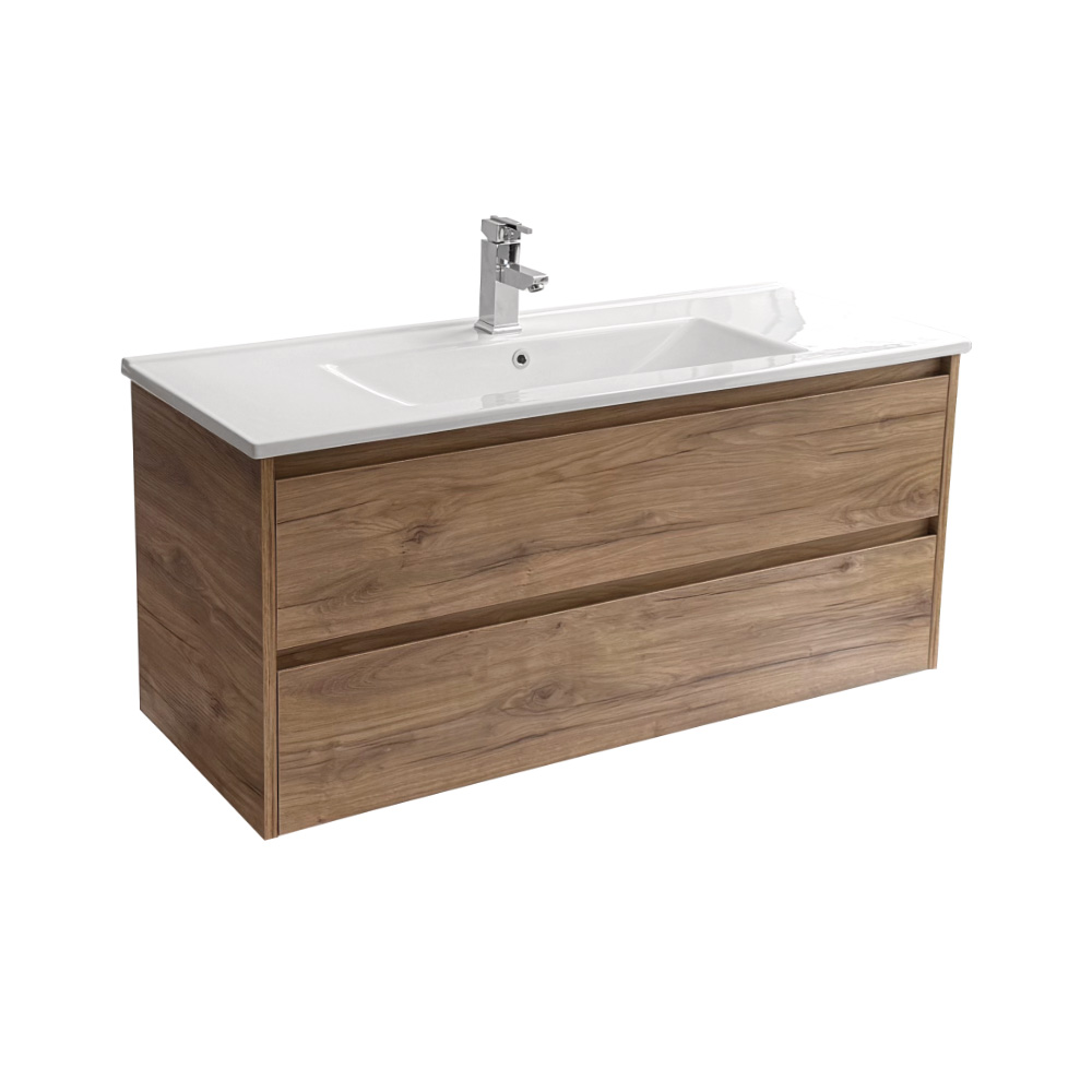 Sanicare Avenza onderkast 120cm met 1 sifon uitsparing diveria oak