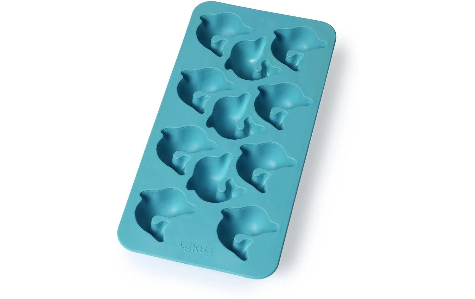 Eiswürfelform Delphin TürkisEiswürfelschale zur Herstellung und Aufbewahrung von Eiswürfeln