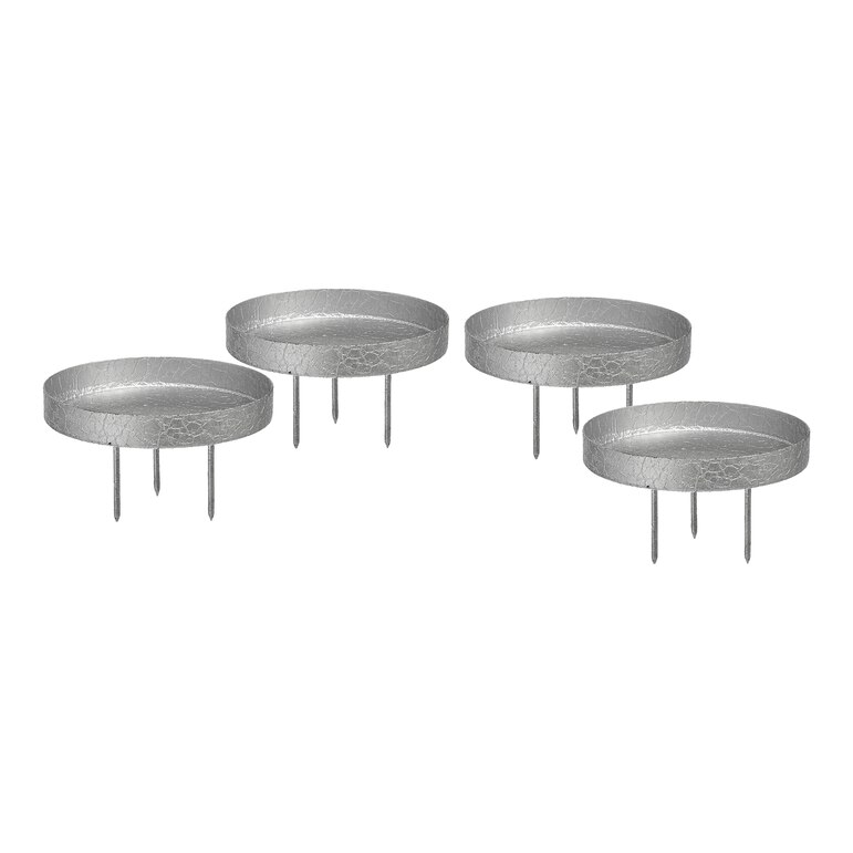 silber, ⌀ 10 cm, 4 Stück